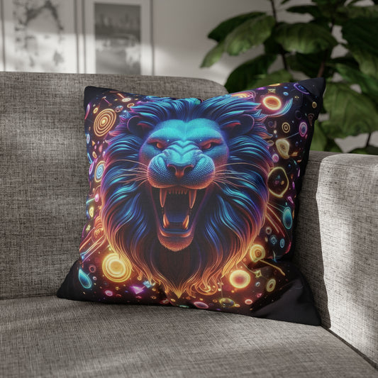 The lions Roar - Spun Polyester Square Pillow Case