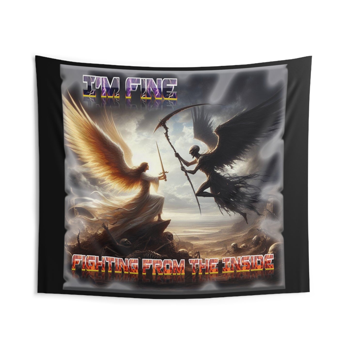 I'm fine fighting - Indoor Wall Tapestries