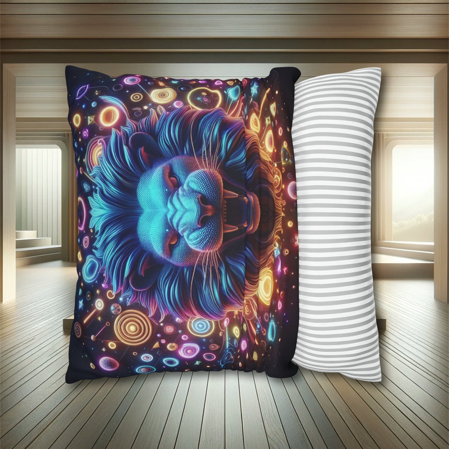 The lions Roar - Spun Polyester Square Pillow Case