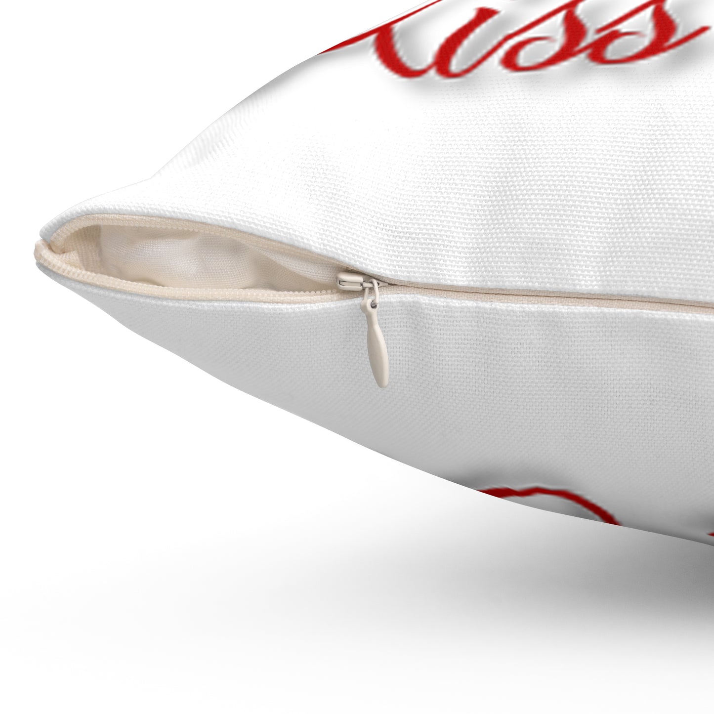 Kiss ME Spun Polyester Square Throw Pillow