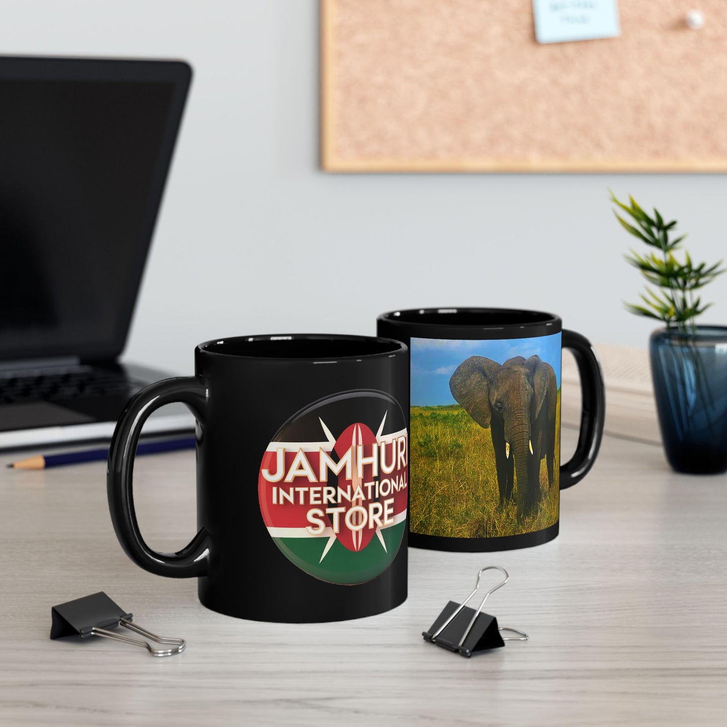 Copy of Safari Elephant Black Mug - Perfect for Animal Lovers, Wildlife Enthusiasts, Unique Gift for Him/Her, Coffee/Tea Lover's Choice, [...]