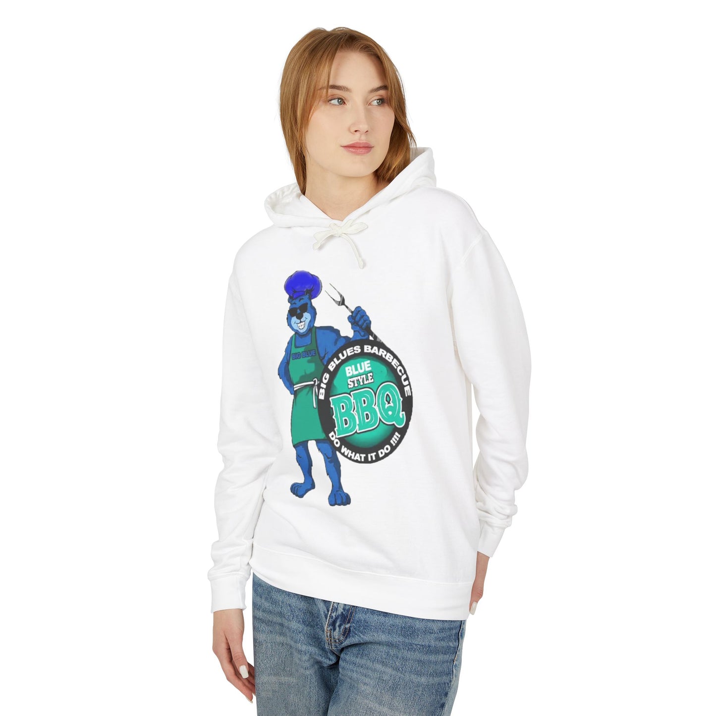 BBQ Hoodie - Big Blues Lightweight Hooded Sweatshirt