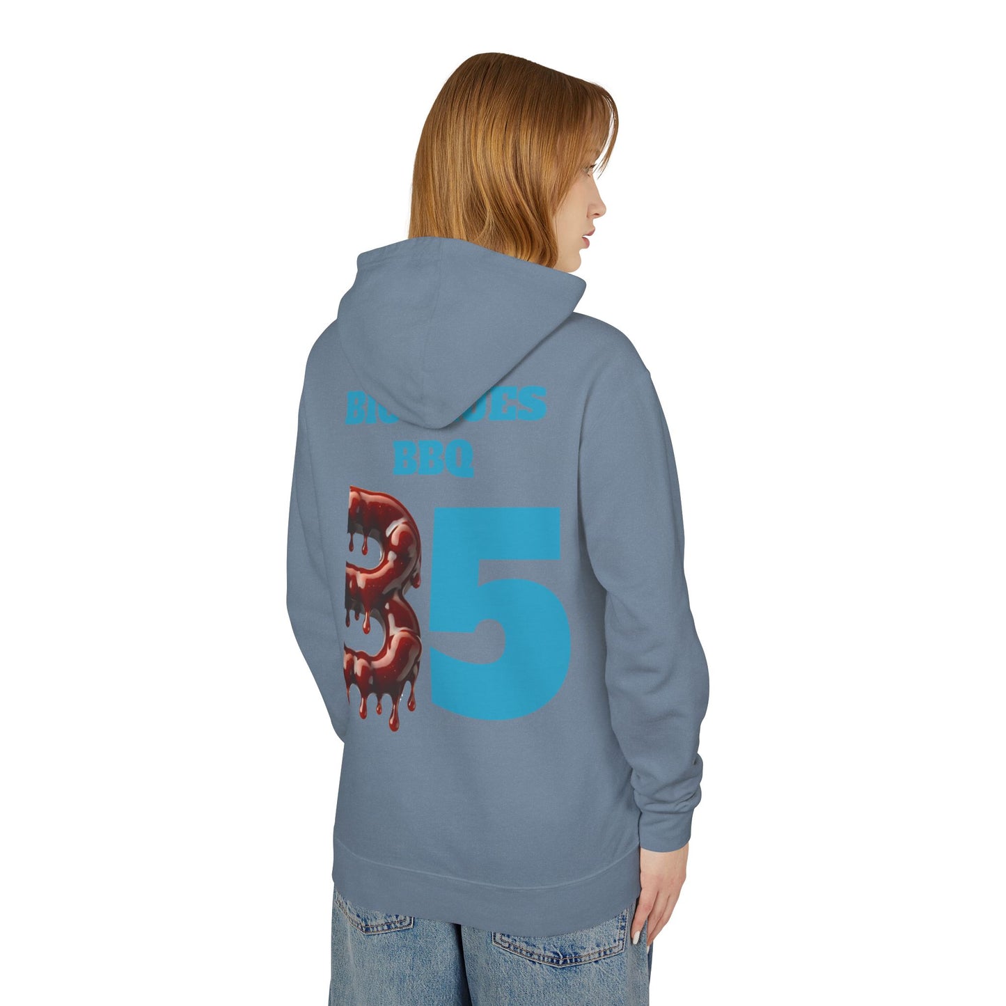 BBQ Hoodie - Big Blues Lightweight Hooded Sweatshirt