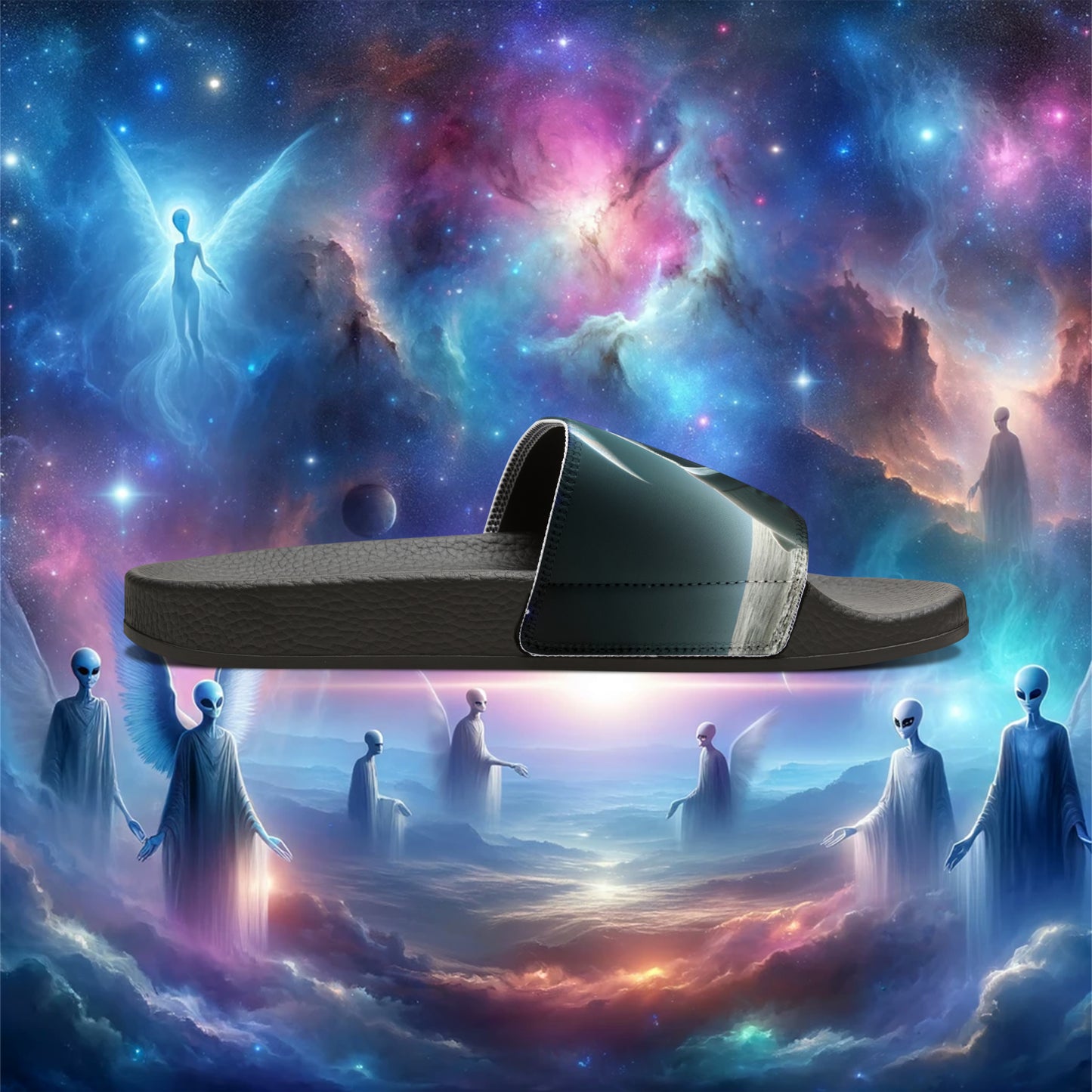 Galactic Guardian: Serenity Amidst the Star Storm - Men's PU Slide Sandals