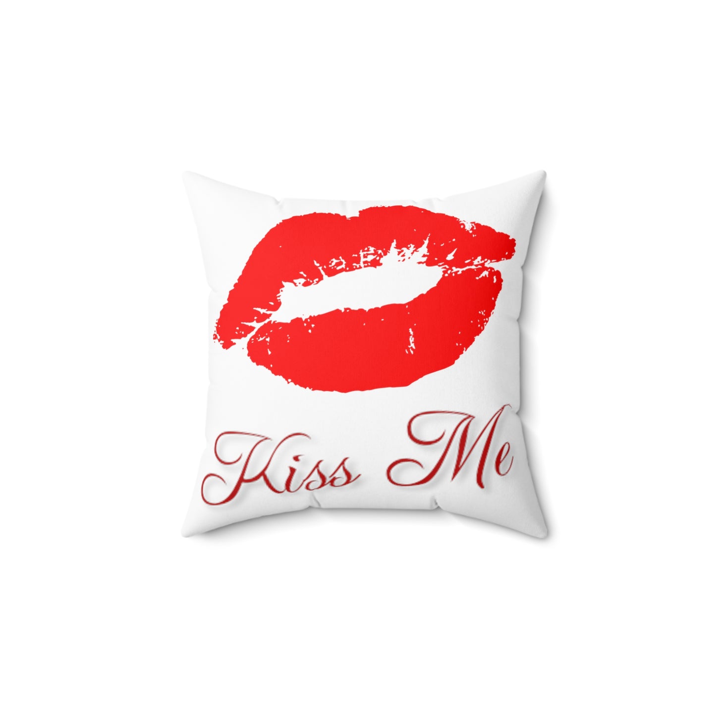 Kiss ME Spun Polyester Square Throw Pillow