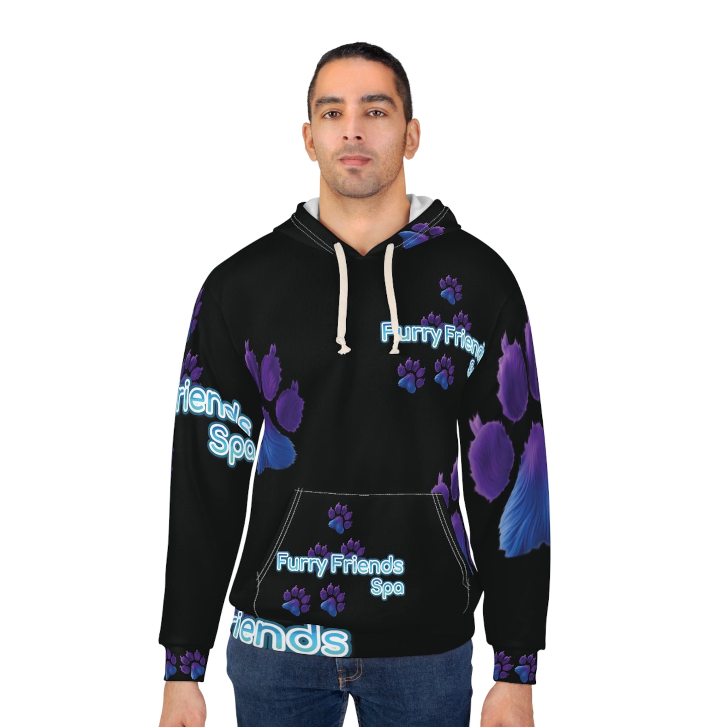 Custom Company Pet Groomers Pullover Hoodie (AOP)