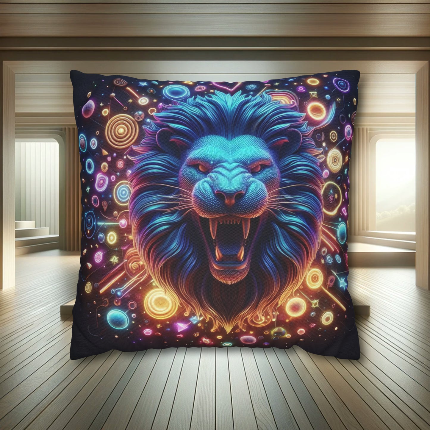 The lions Roar - Spun Polyester Square Pillow Case