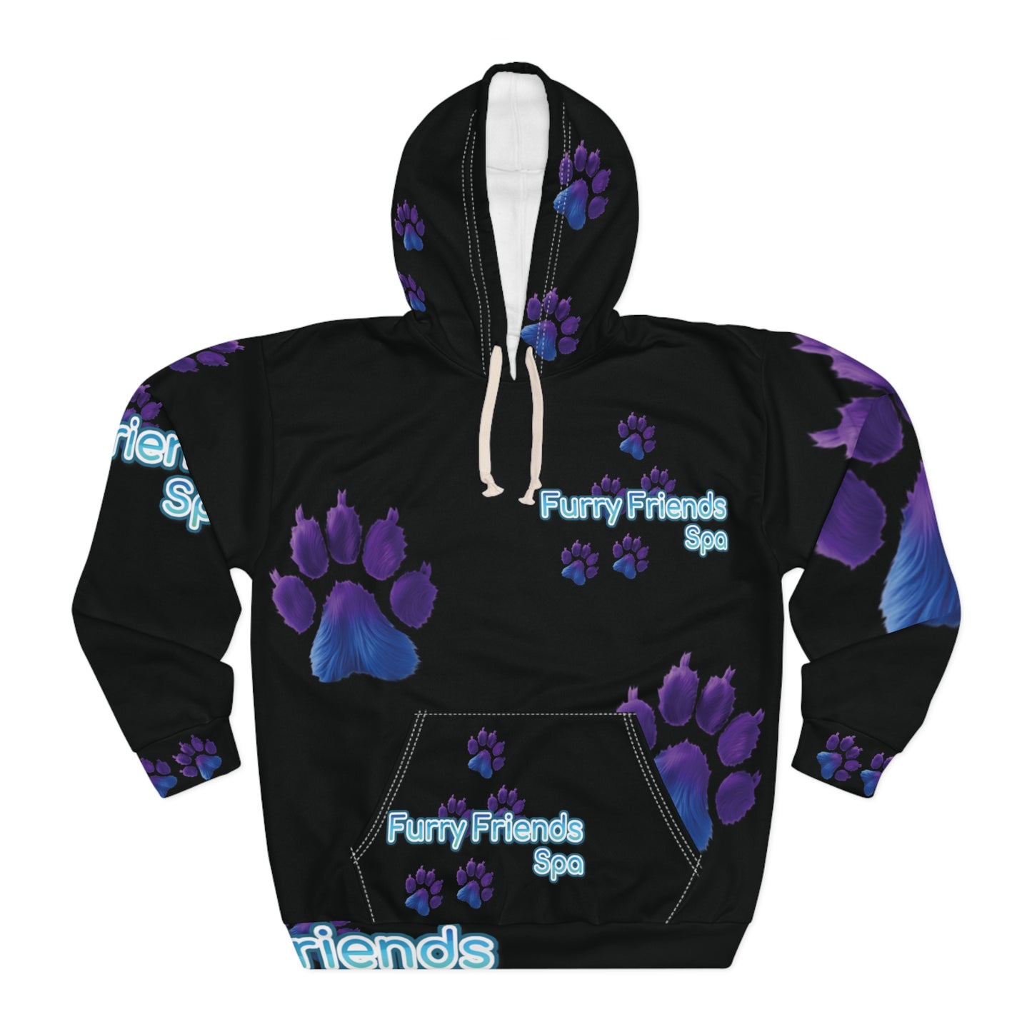 Custom Company Pet Groomers Pullover Hoodie (AOP)