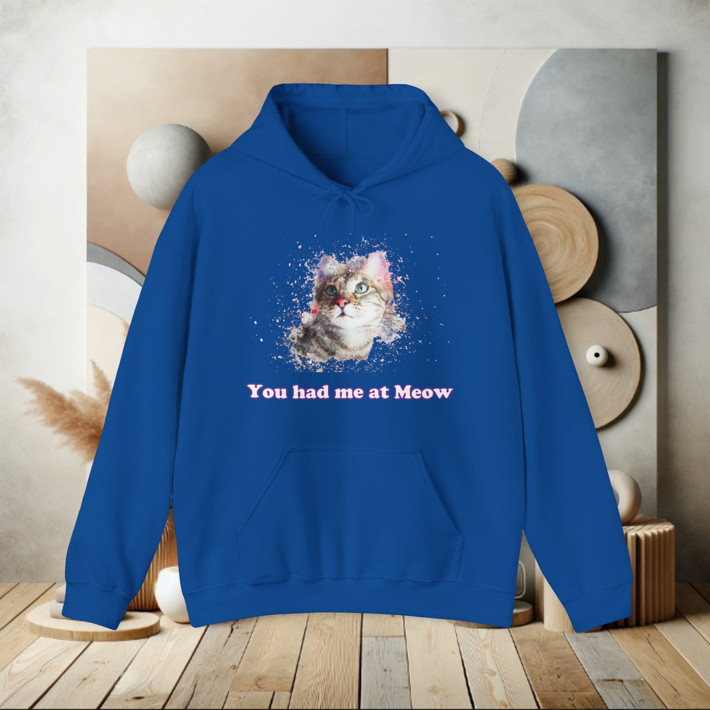 You Had me at Meow Hooded Sweatshirt, cat lover gift, cat lover, Cat Lover Gift, cat,