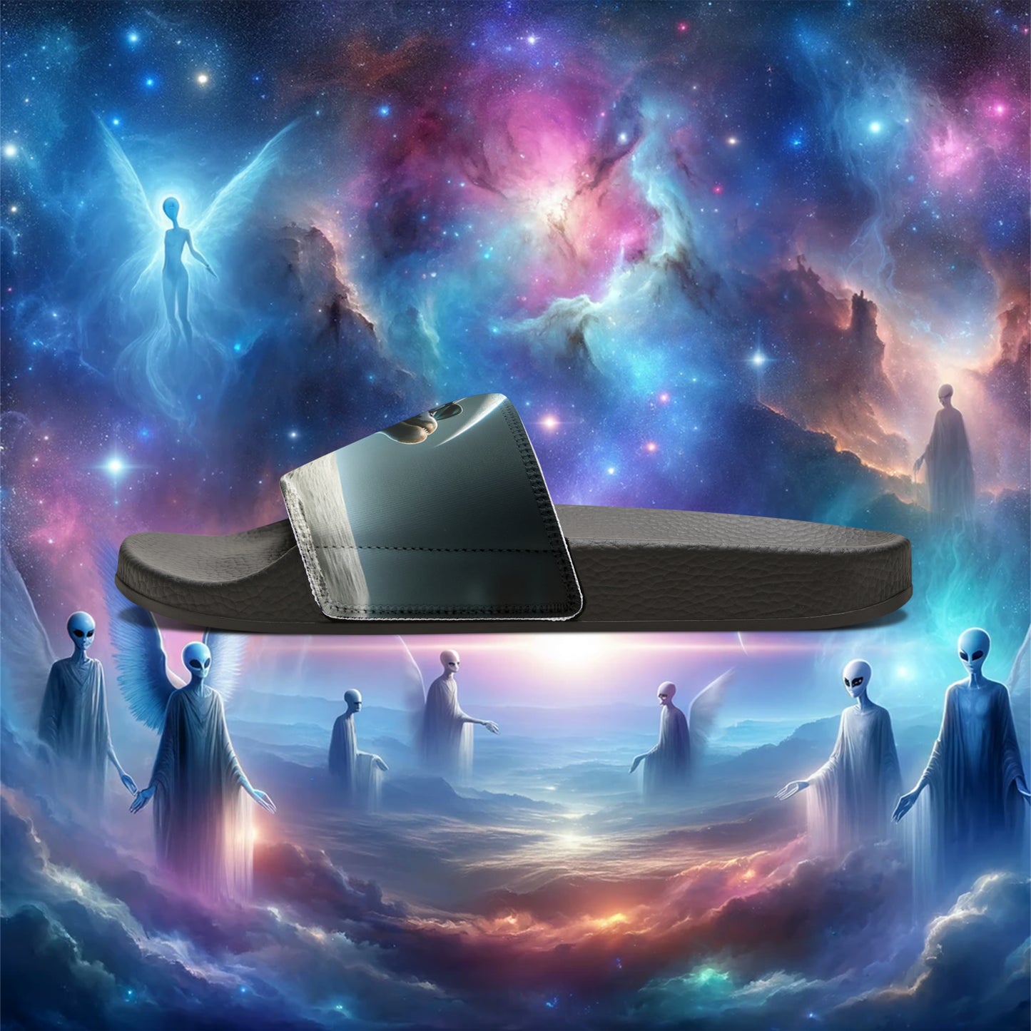 Galactic Guardian: Serenity Amidst the Star Storm - Men's PU Slide Sandals