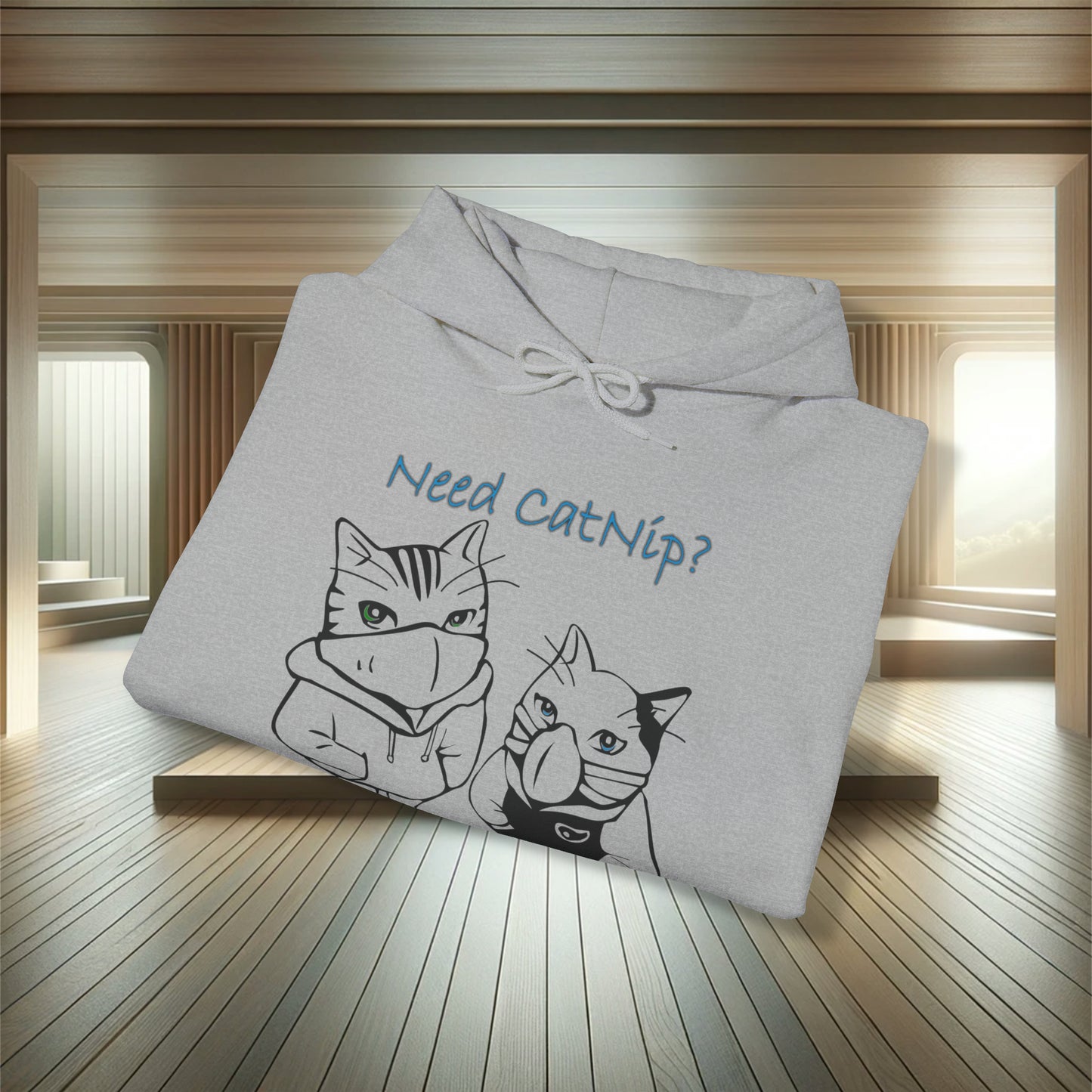 Need CatNip? Hooded Sweatshirt,  cat lover gift, cat lover, Cat Lover Gift, cat,