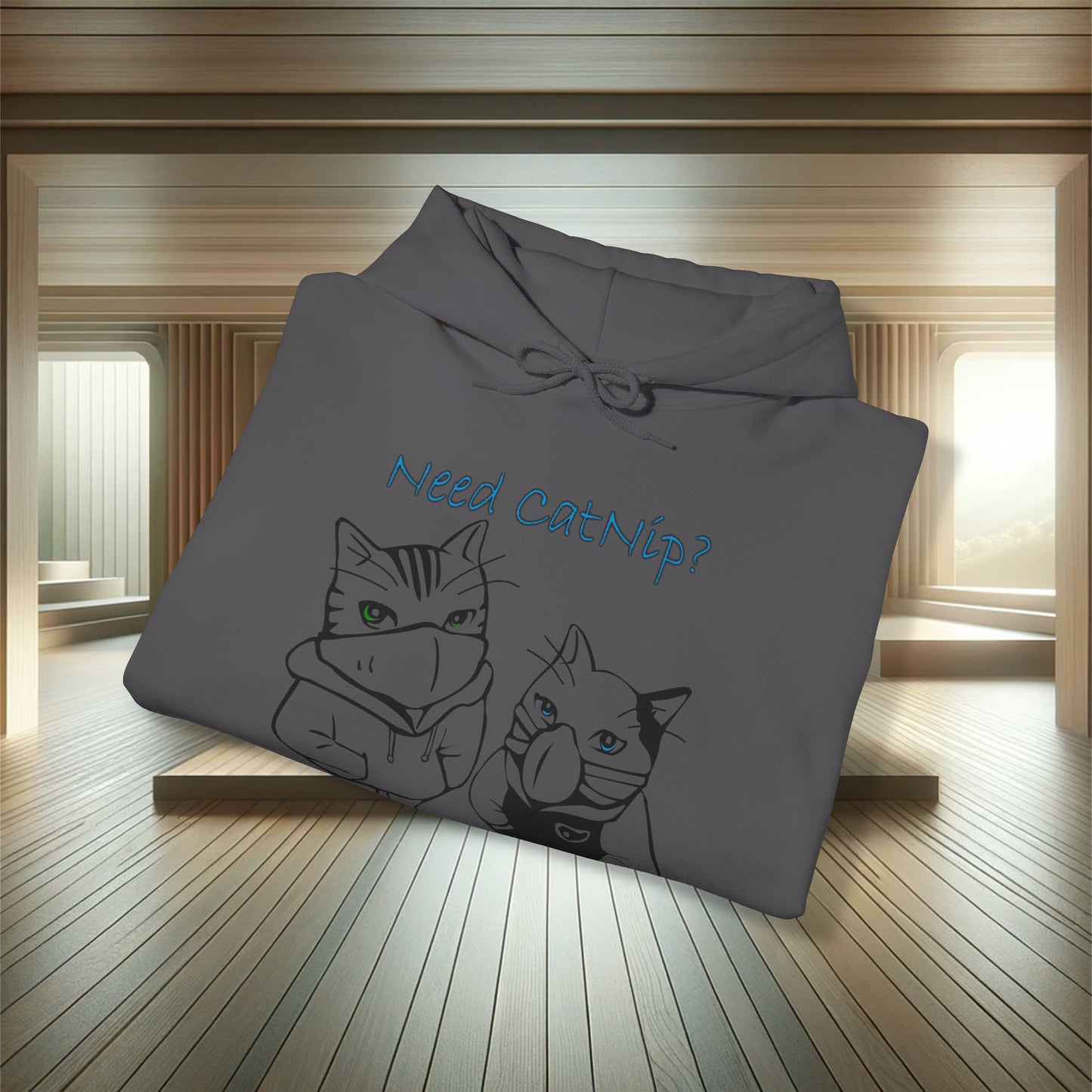 Need CatNip? Hooded Sweatshirt,  cat lover gift, cat lover, Cat Lover Gift, cat,