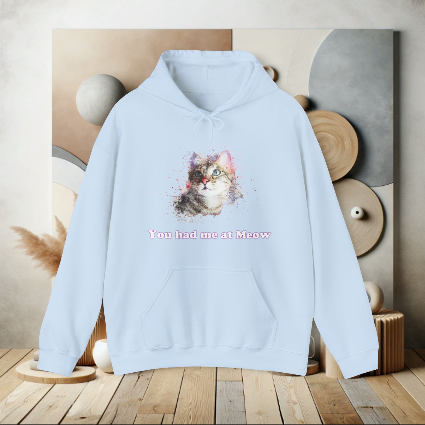 You Had me at Meow Hooded Sweatshirt, cat lover gift, cat lover, Cat Lover Gift, cat,