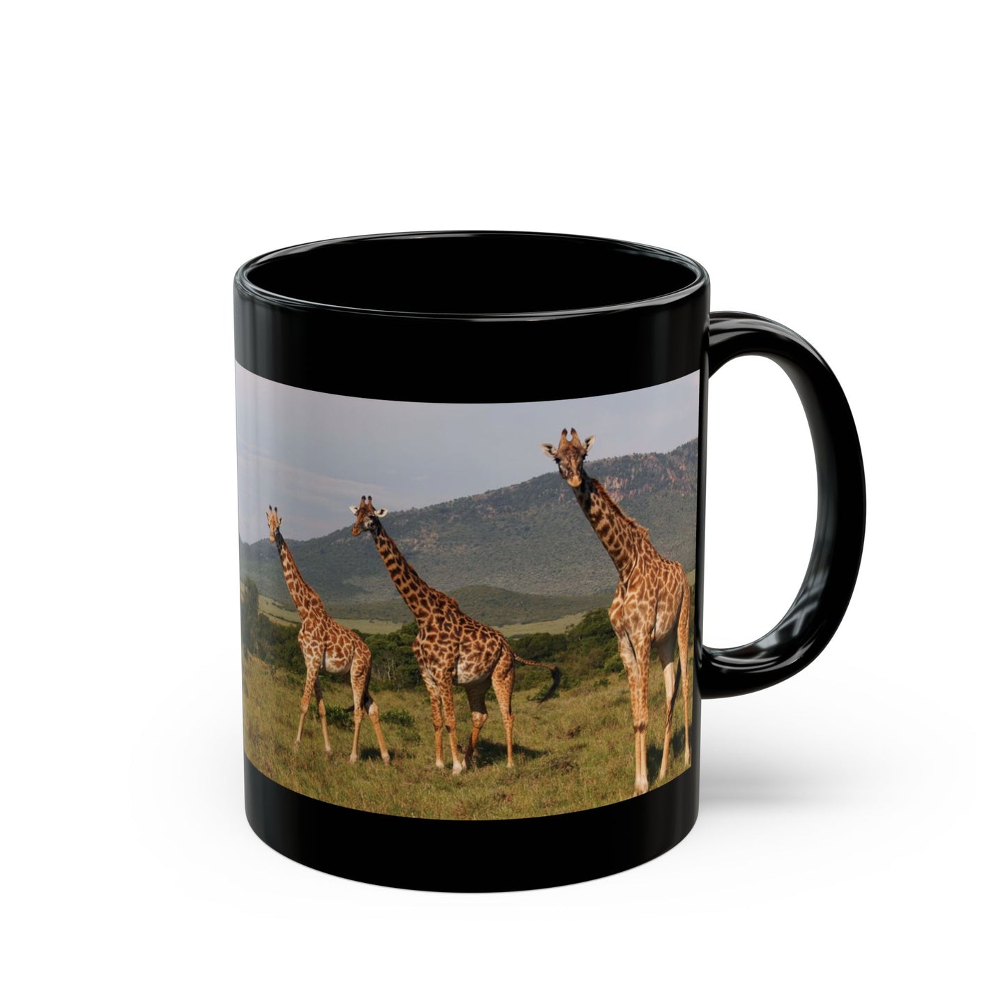 Giraffe MT Kenya Wildlife Mug - Unique Animal Adventure Coffee Cup, Perfect Gift for Nature Lovers, Safari Enthusiasts, Eco-Friendly Drinkware