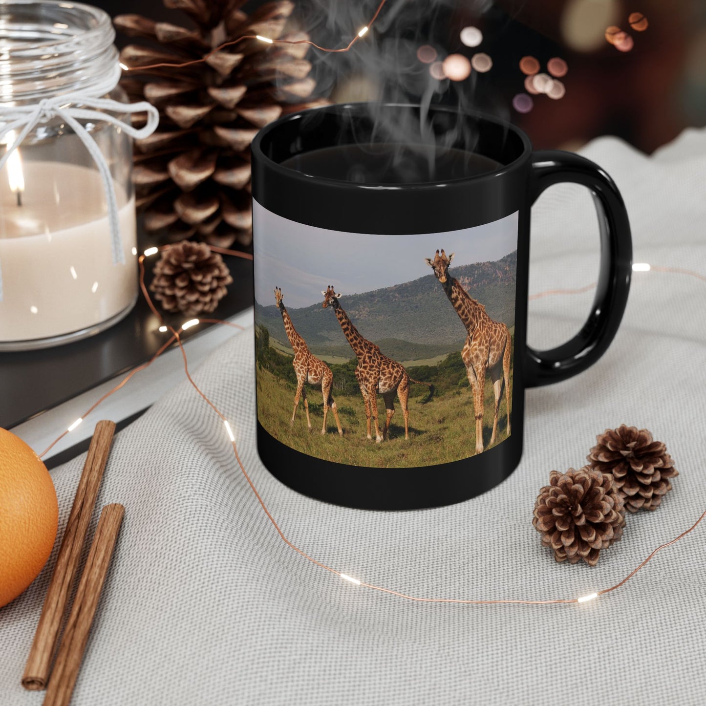Giraffe MT Kenya Wildlife Mug - Unique Animal Adventure Coffee Cup, Perfect Gift for Nature Lovers, Safari Enthusiasts, Eco-Friendly Drinkware
