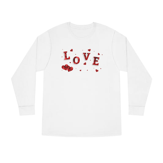 Love / Valentine's Day Long Sleeve Tee / Cute Valentines Day Shirt / Heart Shirt / Valentines Day Shirts For Women / Heart T-shirt