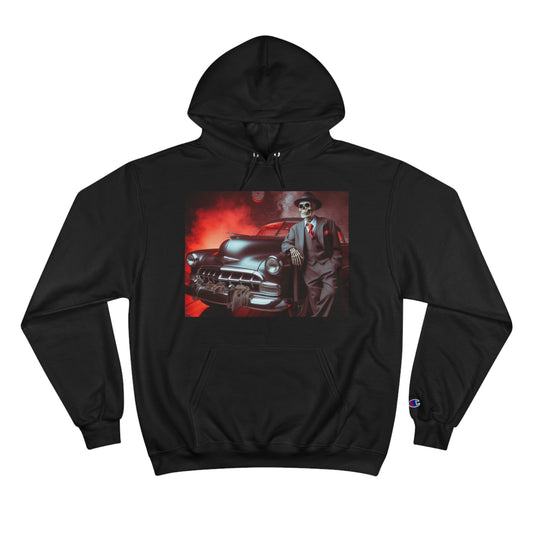 Skeleton by his Car Champion Hoodie