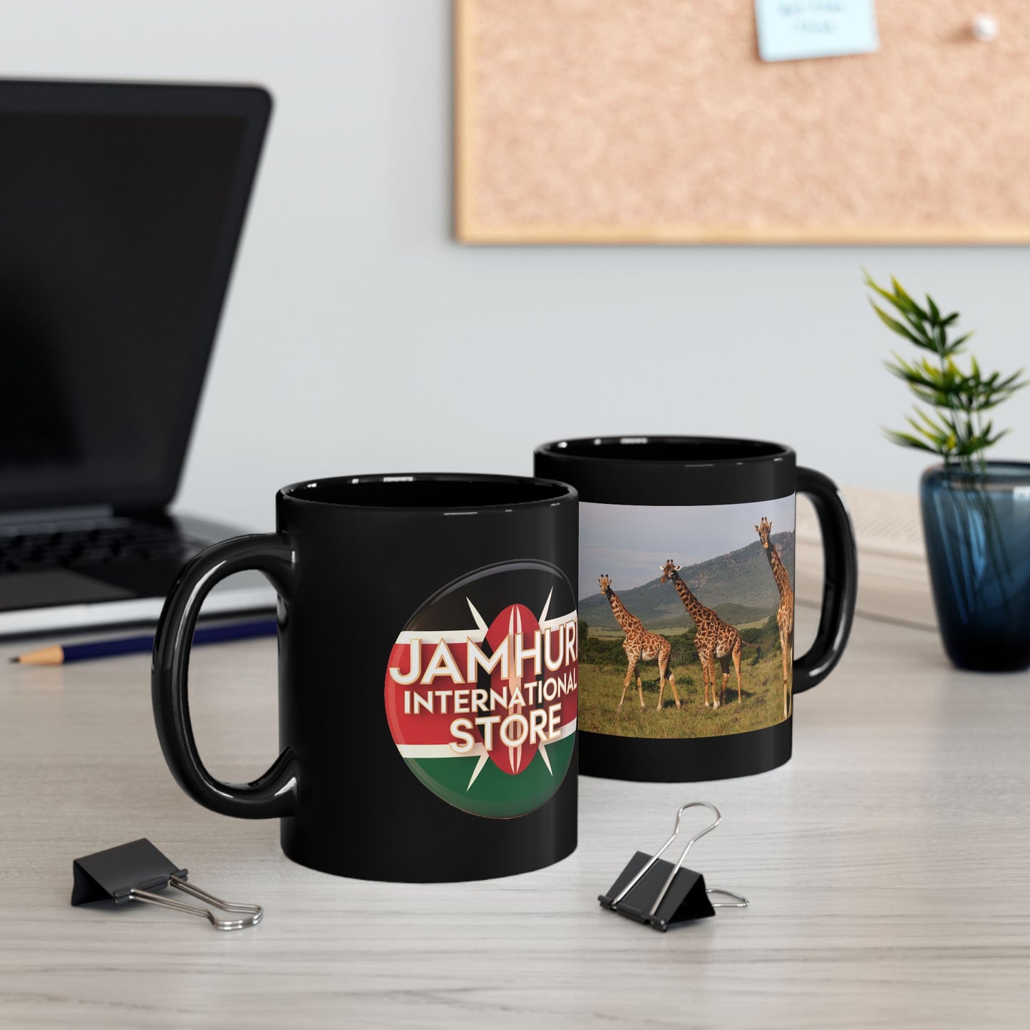 Giraffe MT Kenya Wildlife Mug - Unique Animal Adventure Coffee Cup, Perfect Gift for Nature Lovers, Safari Enthusiasts, Eco-Friendly Drinkware