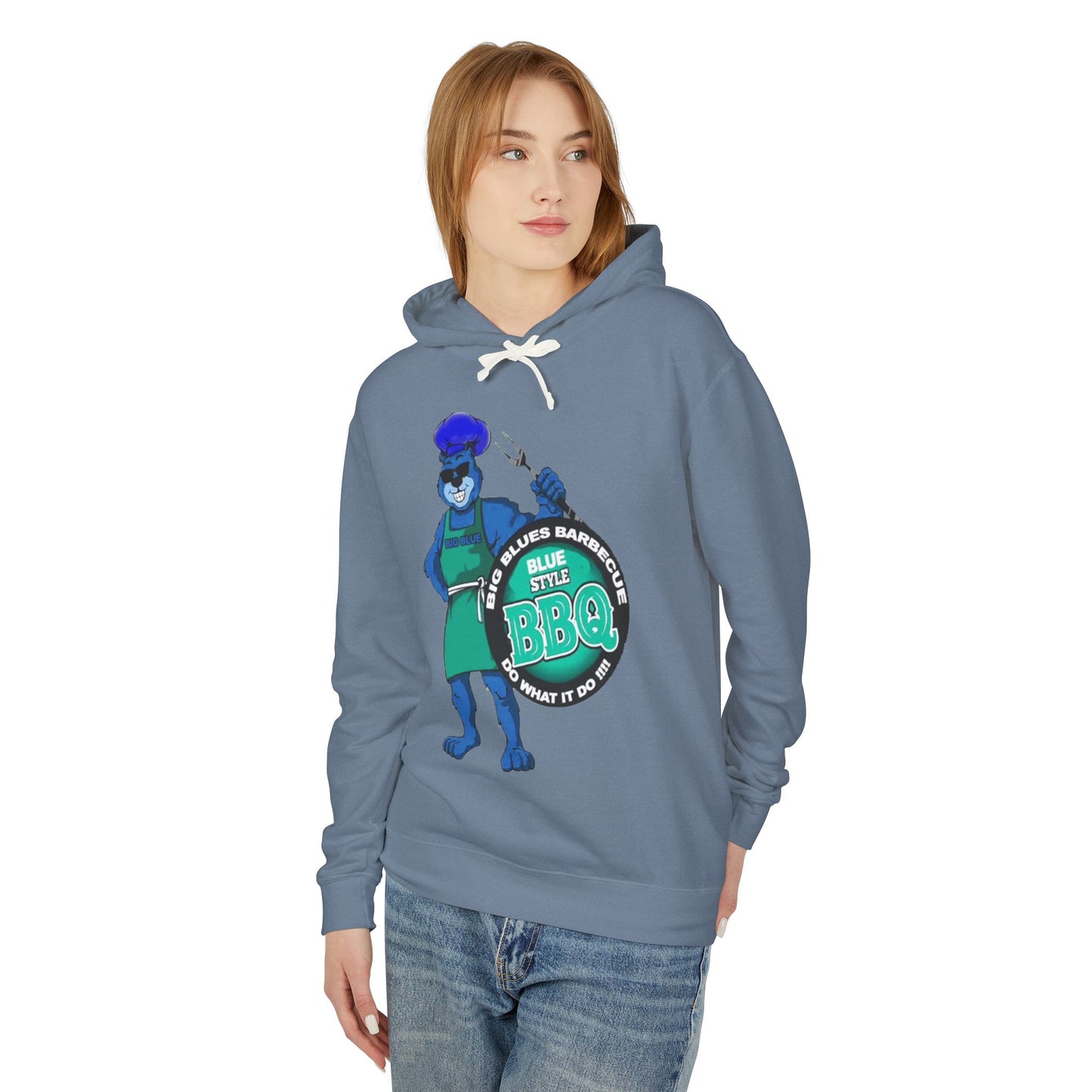 BBQ Hoodie - Big Blues Lightweight Hooded Sweatshirt