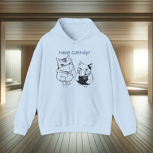 Need CatNip? Hooded Sweatshirt,  cat lover gift, cat lover, Cat Lover Gift, cat,